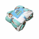 Snuggle Coral Fleece Extra Large Throw with Sherpa Reverse 200 x 128 cm American Football Teal V442-YTL-THROW-2936AMERICANFOOTBALL-TEAL-RE