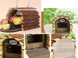 5.9 Inch Handmade Wooden Outdoor Birdhouse for Red Sparrow, Hanging Garden Birdhouse for Viewing, V1366-AZ2-W-26945