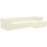 Sarantino Novi 3-Seater Modular Sofa with Ottoman in Cream Non-Slip Bottom Lounge SOFA-MLM-232-CM