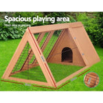 i.Pet Rabbit Hutch Chicken Coop 119cm x 51cm x 44cm Chicken Coop Large Run Wooden Cage Outdoor PET-GT-CAGE-R005