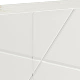 Buffet Sideboard Colour Ceramic Top MDF in Glossy White Gold Colour V43-BFT-AMLA