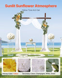 VEVOR Artificial Wedding Arch Flowers Kit Yellow With 2 Pcs Flowers 1 Pcs Drapes V952-HLGMHTJ3JTHS78U39V0