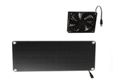 Solar Panel Fan Kit 20W Powered Mini Portable for Greenhouse Chicken Coop Pet House Window Exhaust V1294-YM0703-3114230026211