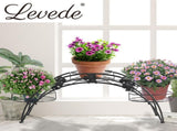2X Plant Stand Outdoor Indoor Metal Black UM1174-BKX2