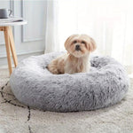 XL-70cm cream PawfectFriend Dog Pet Cat Calming Bed Plush Beds Large Fluffy Donut Comfy Cushion V571-740111698955