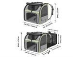 Black Large Expandable Cat Travel Backpack - Breathable & Collapsible Pet Carrier 62x34x43CM V888-ELOSUNG45865