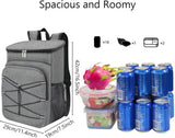 Insulated Backpack Cooler Bag Large Capacity Waterproof for Picnic Camping Lunch Grill, Gray V1188-MS-325-1781
