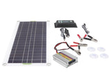 12V to 220V 30W Solar Charging Panel 220W Solar Inverter Battery Charger Kit for Camping Hiking 10A V1294-YM0715-3114220048411