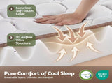 Giselle 20cm Firm Double Mattress Pocket Spring for Bedroom or Guest Room MATTRESS-E-NATURAL-20-D
