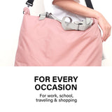 Shopper Bag Tote Bag Foldable Travel Laptop Grocery Nylon KO-DUAL PINK V274-GM-KOEBAG-SHOP-PK