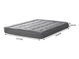 DreamZ Mattress Topper Bamboo Fibre Double MT1002-BAMCHAR-D-GY