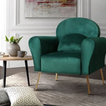 Artiss Armchair Green Velvet Caroline UPHO-C-ARM-8026-GR