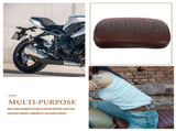Universal Brown Motorcycle Rear Seat Cushion, PU , Wear-Resistant, Comfortable and Easy to Install V1192-AZ-W-30517