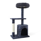 i.Pet Cat Tree 94cm Scratching Post Tower Scratcher Condo House Wood Trees Grey PET-CAT-FL015-4-GR