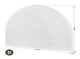 Artiss Double Size Headboard for Bed Frame Boucle Fabric No-Assembly Vacuum Compressed Soft Backrest BED-FOAM-HEAD-NOVA-D-WH