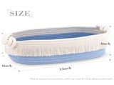 Cotton Rope Woven Cotton Storage Basket, Folding V1366-AZ2-W-18336