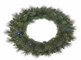 Christabelle 61cm Dorset Pine Christmas Wreath Pre Lit Multi Function LED Battery Operated Fron 112_WFLD61