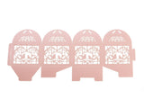 50 Piece Pack - Pink Dove Bird Heart Baby Birth naming Ceremony Bomboniere Favor Lolly Gift Card Box V382-PINKDOVEBOX50