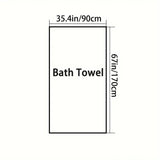 Modern Pineapple Grid Design Ultra-Soft Coral Fleece Bath Towel90x170cm Extra Thick Strong V1232-BLGYJ009