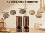 Rechargeable Salt and Pepper Grinder Set Electric Gravitys Electric Salt & Pepper Grinder Adjustable V1366-AZ2-W-14643