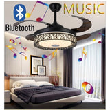 Maxkon 42 Inch Ceiling Fan with Light 3 Color MUSIC Remote Control Timer MUSIC V201-FUN0042BL8AU