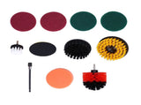 11PCS Drill Brush Attachment Power Scrubber Polishing Pad for Wall Cleaning Ground Dust Removal V1294-YM0901-3114210067011
