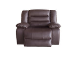 311 Seater Recliner Sofa In Faux Leather Lounge Couch in Brown V43-SET-FAN-3+1+1-BR