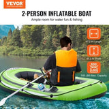 Inflatable Boat, 2-Person Inflatable Fishing Boat, Strong PVC Portable Boat Raft Kayak, Includes V952-YCK2RK0000004FUE8V0
