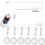 Linkable Under Cabinet LED Lighting 12V Slim Aluminum Dimmable Puck Lights Direct Wired with RF V1171-CC-CW006-EU