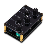Audio Mixer, 4 Input 1 Output Low Noise Sound Board Console Portable Passive Stereo Audio Mixer V1192-AZ-W-14518