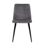 Artiss Dining Chairs Set of 4 Velvet Horizontal Slope Grey MO-DIN-03-VEL-GYX4