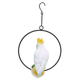 Iron Ring Parrots Decor Bright Texture Waterproof Iron Ring Parrots Resin Pendant Crafts V1294-YM0715-3115210265111