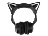 Cat Ear Bluetooth Headset Stereo Headset with Microphone LED Cute Cat Headset for Girls babies V1263-JX-2769