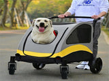 Large Dog Stroller Foldable Pet Pushchair with Doors V767-P-XL121-M-G1
