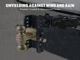 Adjustable Trailer Hitch, 152.4 mm Drop & 114.3 mm Rise Hitch Ball Mount with 50.8 mm Receiver, V952-SQTQJTCB2225DZS3SV0
