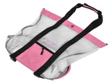Beach Bags Mesh Cotton Oversized Storage Tote Bags for Beach Picnic Barbecue Camping Pink V1294-YM0523-3117210212411