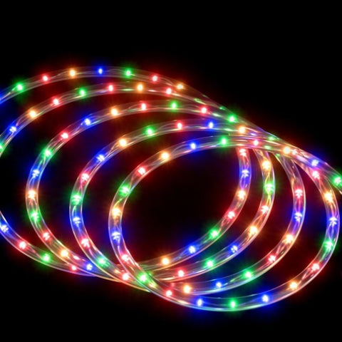 20M Christmas Lights String Rope Light Decorations 600 LED Colorful Jingle Jollys XMAS-ROPE-20M-600LED-MC