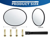 1Pcs Convex Mirror Acrylic Safety Security Traffic Corner Mirrors Adjustable Wide Angle View with V1192-AZ-W-0057