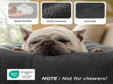 Washable Dog Bed for Crate, Giant Comfort Fluffy Plush Pet Pillow Bed Kennel Pad with Non-Slip V1107-136-31385-GRY5