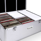 Embellir CD Case DVD Cases Storage Box 500 Discs Aluminium Case DVD Folders CASE-CD-500-SL