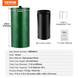 VEVOR Dog Poop Trash Can 11.5 Gallons Weather-Resistant Dog Waste Bin with Lid V952-GFBZLJTDXG11KSH3LV0