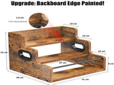 CARLA HOME 3-Tier Liquor Bottle Display Shelf Rack Bar Organizer for Whiskey, Wine, Coffee Syrups, LSB-36362