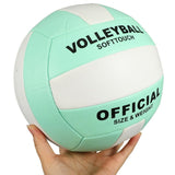 2pcs Volleyball Practice Light Green PU Stability for Players Indoor Games V1369-AZ3-W-18584