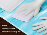 60 Pcs Wood Staining Applicator Kit Include Microfiber Sponge Applicator Pads Cotton Lint Free Cloth V1259-DP01-F-121