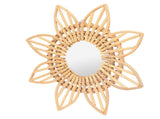 Rattan Innovative Art Decoration Makeup Mirror Retro Dressing Bathroom Wall Hanging MirrorFlower V1294-YM0715-3115210268612