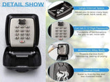 Waterproof Outdoor Wall-Mount Key Lock Box with Push-Button Combination, Black V1188-MS-731-060