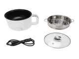 Electric Hot Pot Stainless Steel Multifunctional Electric Cooker with Steam Basket for Dorm Home V1294-YM0901-3113260011711