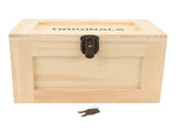 Desktop Wooden Storage Box Multifunctional Wood Container Box with Lock and Keys for Sundries V1294-YM0901-3117240165811