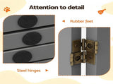 i.Pet Dog Gate Playpen Enclosure 3 Panels Pet Door Fence Wooden Play Pen Stair PET-GATE-WD-139X60-GR