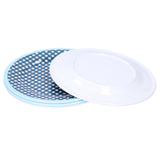 4PCS 9in Salad Plate Fruit Plate Dessert Cake Dishes Pastry Tray Tableware DecorationDark Blue Grid V1294-YM0721-3118210043013